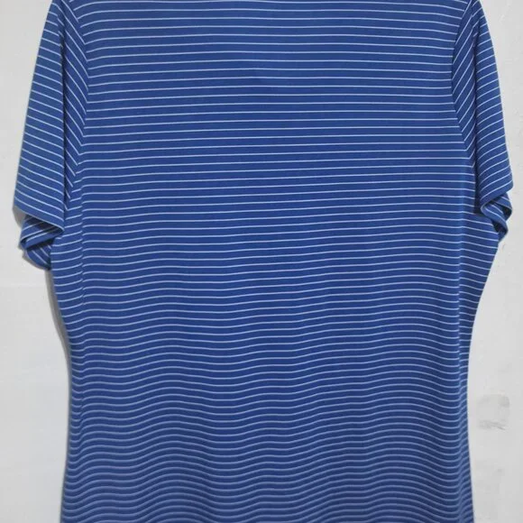 Nike Golf Polo Shirt womens XL Blue Stripe Collared Tour Performance Dri Fit - Picture 7 of 9